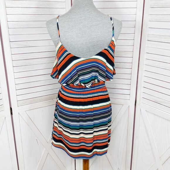 Exotik Y2K Striped Layered Mini Dress Sundress Multicolor Small - Picture 4 of 13